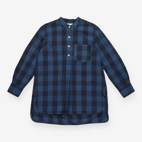 Blue & Navy Check Oversized Tunic Shirt