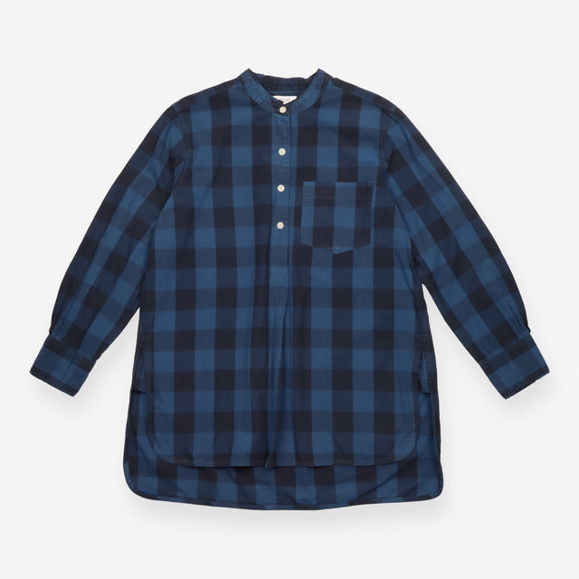 Blue & Navy Check Oversized Tunic Shirt