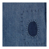 Dungarees blue patchwork detail
