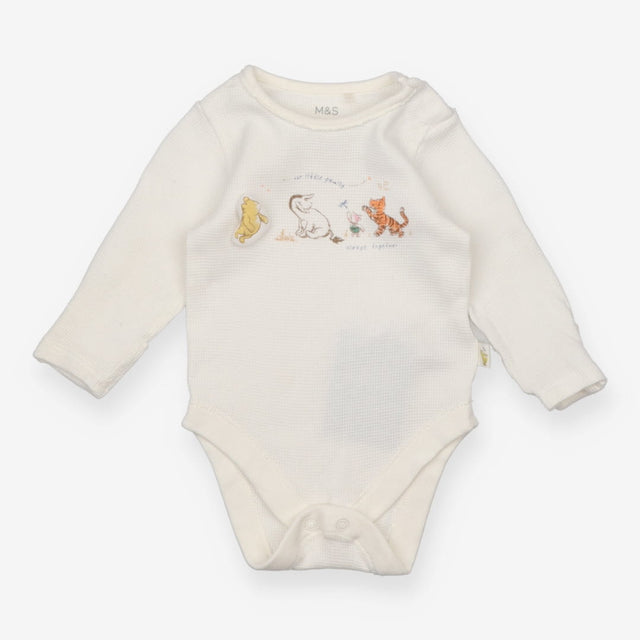 LS White Bodysuit Winnie The Pooh & Friends 