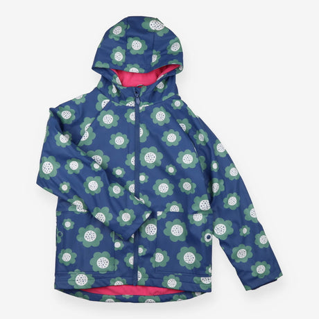 Blue fisherman's coat with green flowers