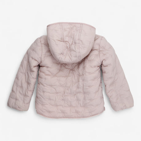 Baby Pink Stars Fleece Lined Coat 