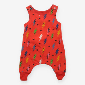 Dungarees jersey red lightening bolts