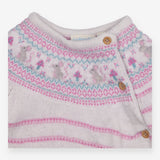 Cardigan grey pink stripes mice