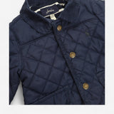 Quilted jacket navy with striped lining