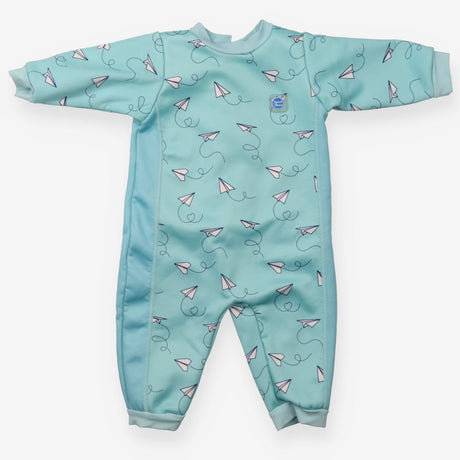 Baby blue paper aeroplane wetsuit