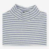 Tee green small blue stripe LS ribbed 