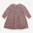 Dress long sleeves collar pink floral