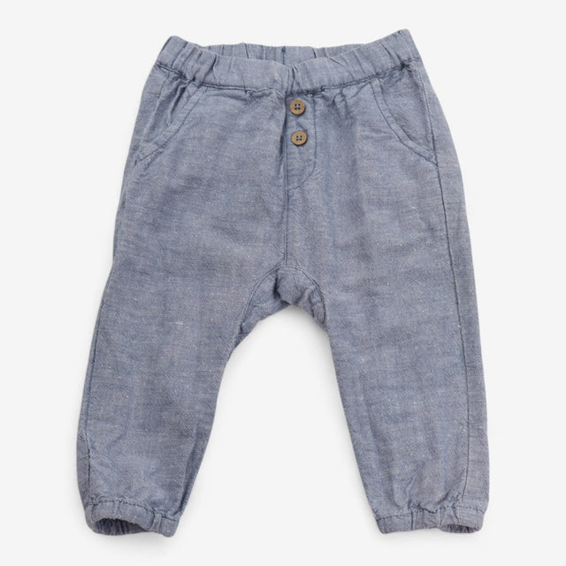 Trousers Light Blue with brown buttons
