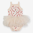 Bodysuit Tutu White with Red Stars