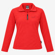 Fleece Red Half Zip Long Sleeve Mock Neck