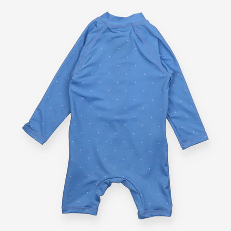 Sunsuit Blue with Flamingo Appliques