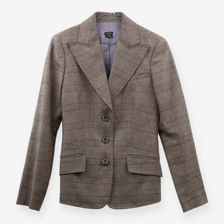 Joseph Prince of Wales Wool Blazer – Brown Heritag