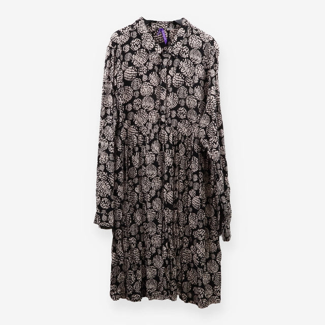 Dress black with cream pattern - maternity