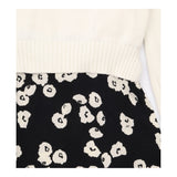 Cream Knit Top Black Floral Maternity Nursing Dres