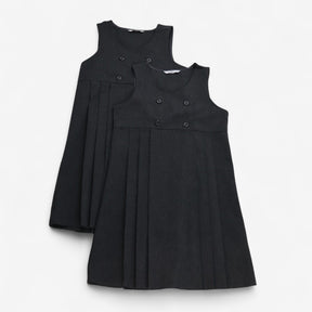 Uniform Pinafore Dresses Grey 2-pack