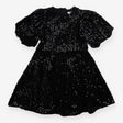 Party dress cord sequins black
