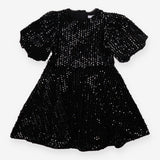 Party dress cord sequins black