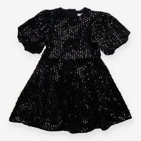 Party dress cord sequins black
