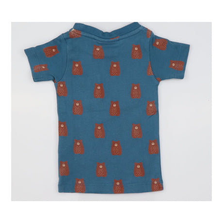 T-shirt blue bear with yellow pocket