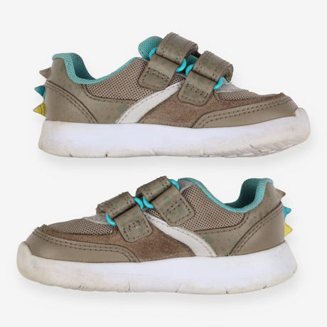 Trainers Brown Velcro Dinosaur Eyes