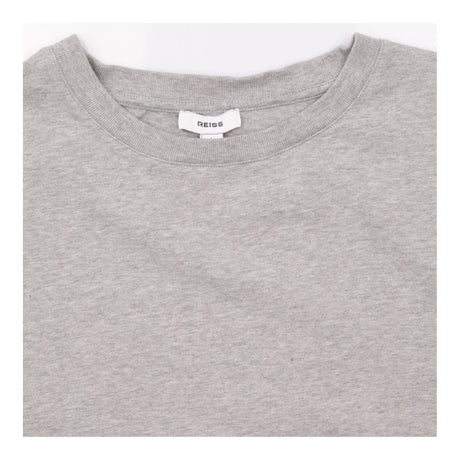 Grey Marl Oversized Boxy Split-Hem Knit Top