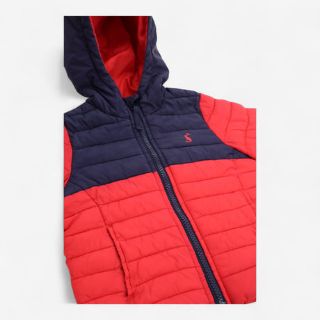 Puffer coat red and navy 