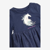 Dress Jersey Navy Frozen Print with Sparkly Tulle 