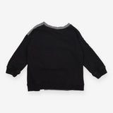 Sweater Black and Grey Panda Applique