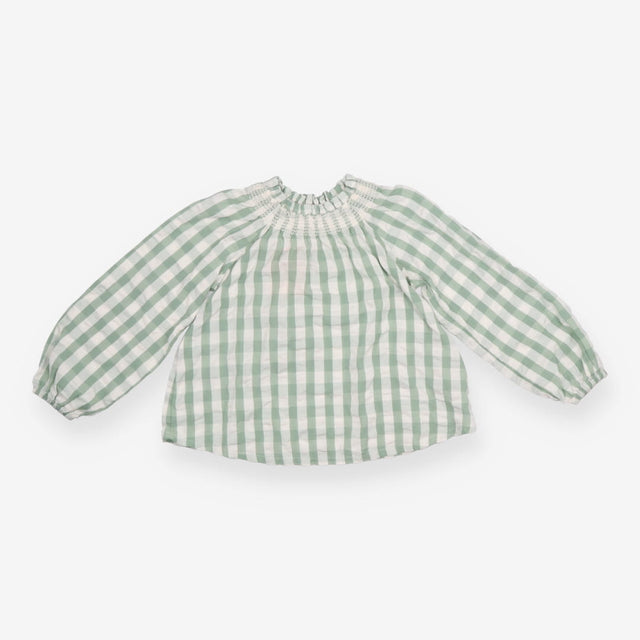 Green Plaid Blouse 