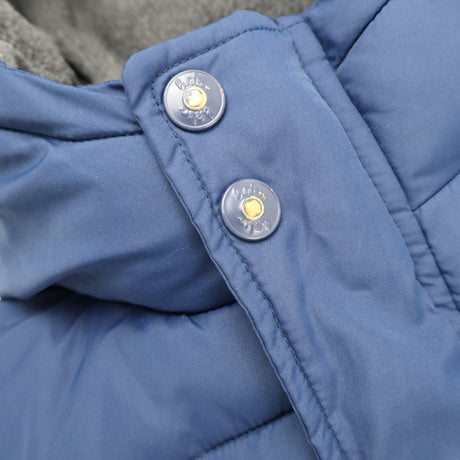 Coat Puffer Blue with Green and Grey Lining