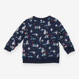 Sweatshirt Navy Penguin Print