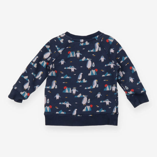 Sweatshirt Navy Penguin Print