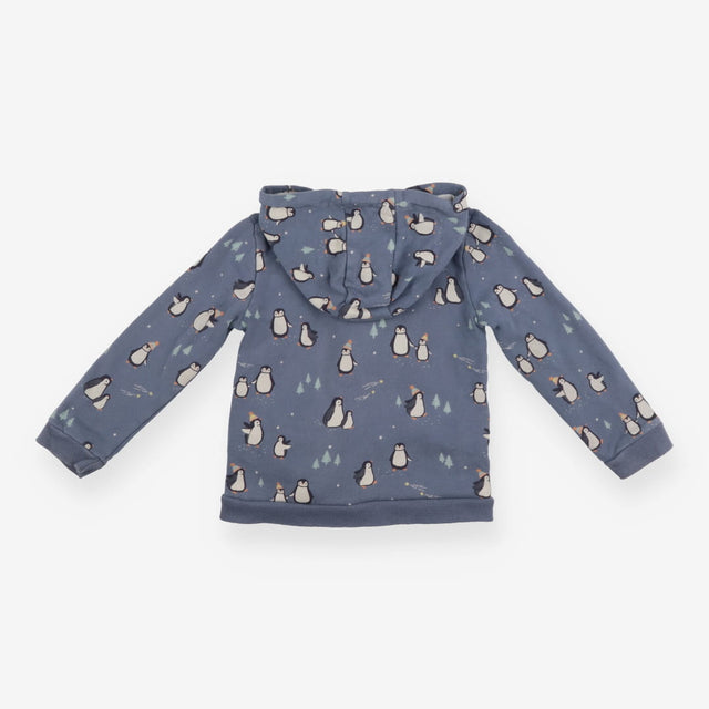 Blue Penguins Zip Hoodie