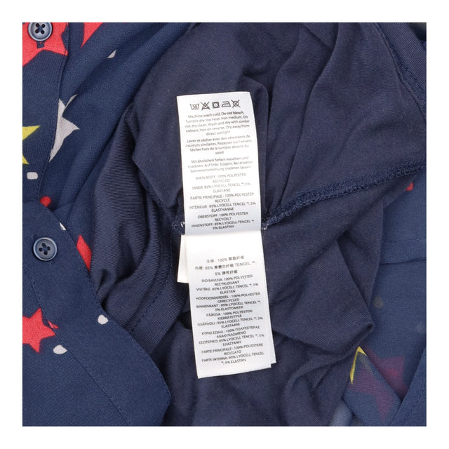 Shirt Blouse Navy Celestial Star Print Button Down