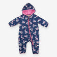 Navy pramsuit with bunnies