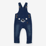 Denim Dungarees with Front Pocket Bear