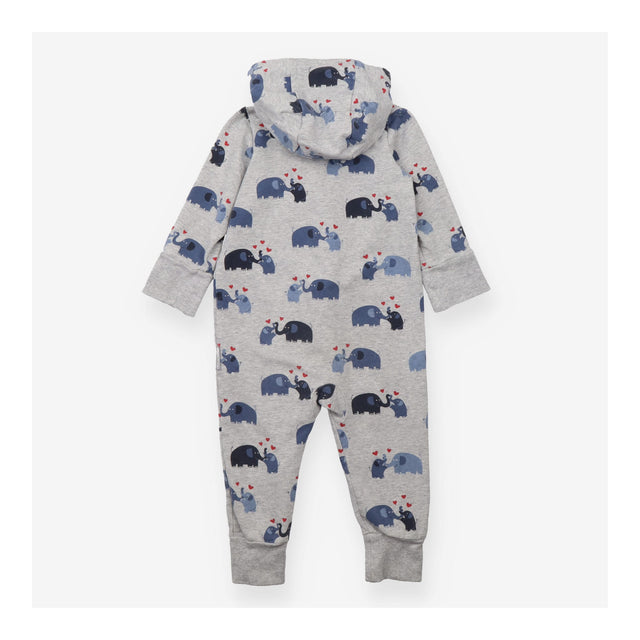 Grey Elephants Hooded Sleepsuit 