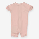 Romper shortie ribbed baby pink