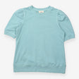 Sweatshirt Duck Egg Blue Puff Short Sleeve Crew Ne