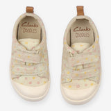 Doodles Gold Sparkly Yellow and Pink Spots