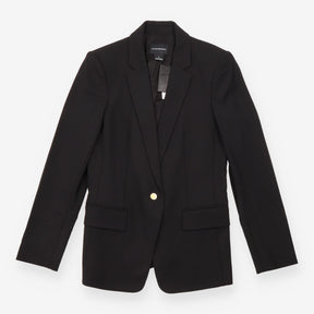 Club Monaco Black Tailored Single Breasted Blazer 