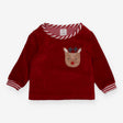 T-shirt long sleeve red velvet reindeer