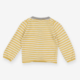 Cardigan Yellow stripe with Grey trim