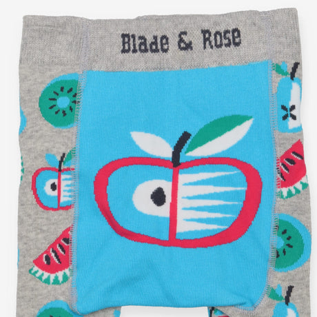 Leggings Knit Grey Fruit