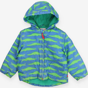 Blue Crocodile Coat with Fleece Lining