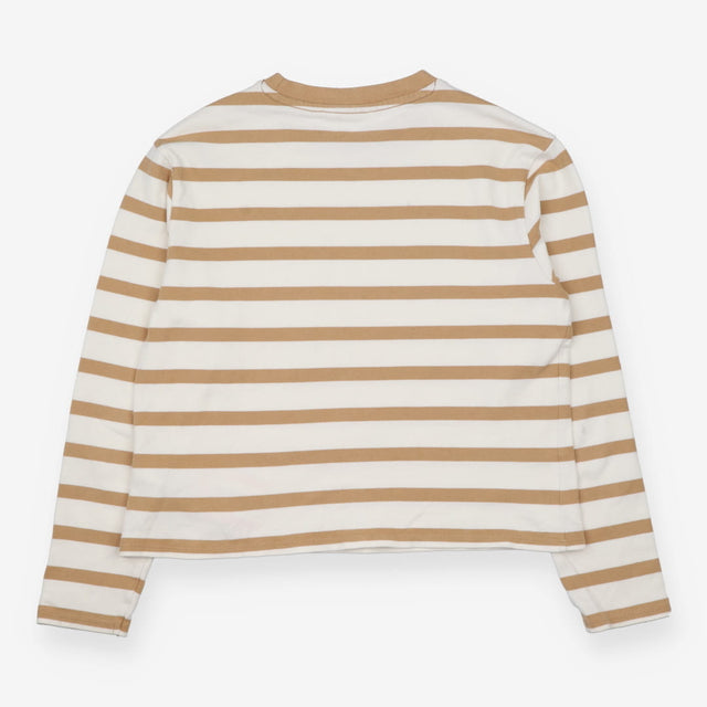 T-shirt brown and cream stripe 