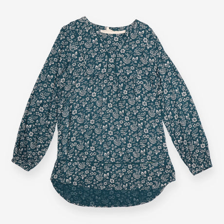 FatFace Teal Green Paisley Floral Notch Neck Tunic