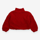 Sweater half zip fleece red