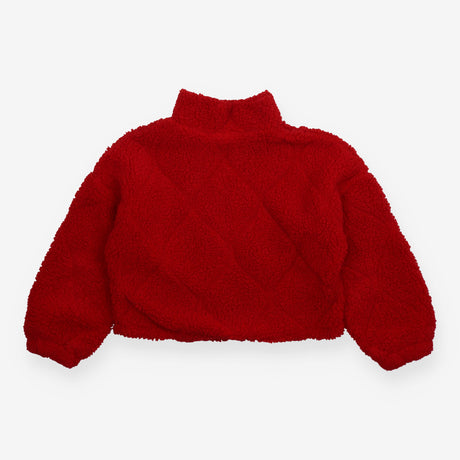 Sweater half zip fleece red